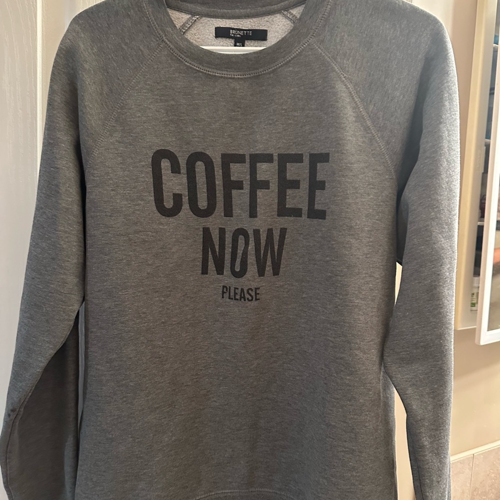 Brunette The Label Gray Crew Neck Sweater